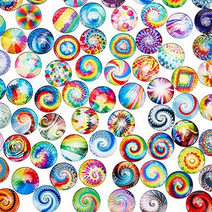 70pcs 25mm Glass Dome Cabochons