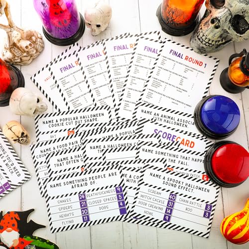 Halloween Party Friendly Feud Game with 2 Answer Buzzers (30 Count)