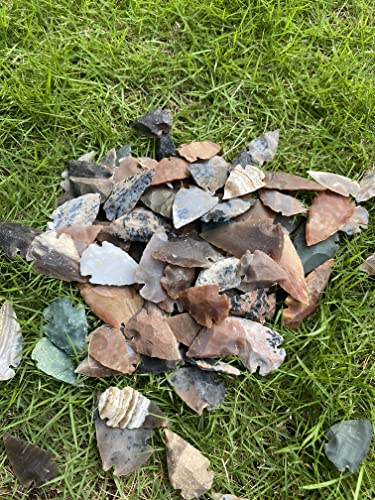 50 PC Lot Flint Arrowhead OH Collection Project Spear DIY Points arrowheads (50 Count)