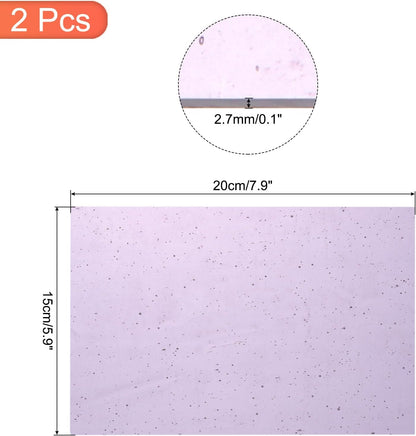 MECCANIXITY 2 Pcs Stained Glass Sheet Mosaic Tile 7.9 Inch x 5.9 Inch Purple Color Stained Glass Sheets for Crafts DIY Art Project
