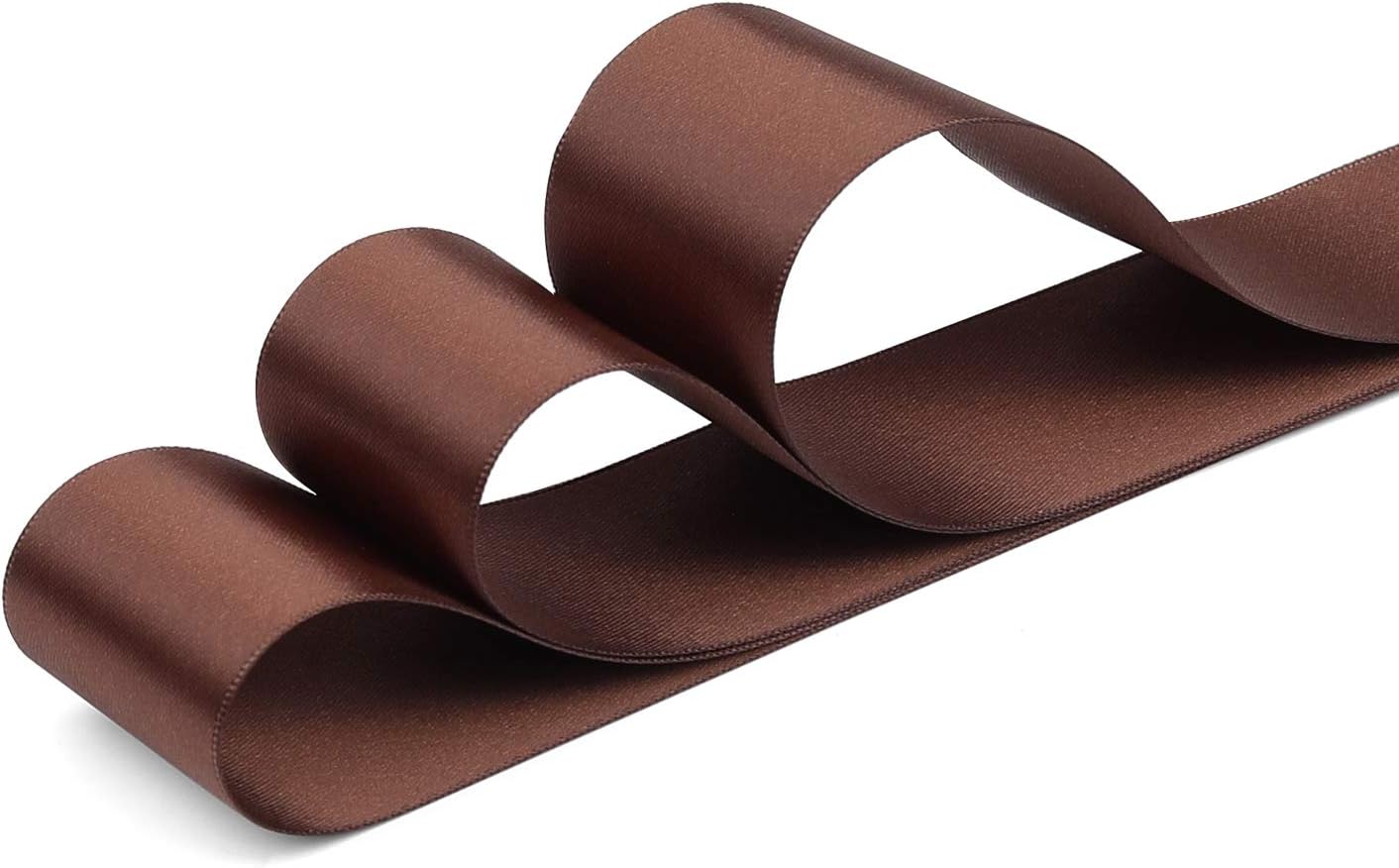 Humphrey's Craft 1-1/2 Inch Brown Double Faced Satin Ribbon - 25 Yards Variety of Color for Crafts Gift Wrapping DIY Bows Bouquet Decoration Sewing Christmas Tree Wedding and Invitation Card. - Crafty Corner