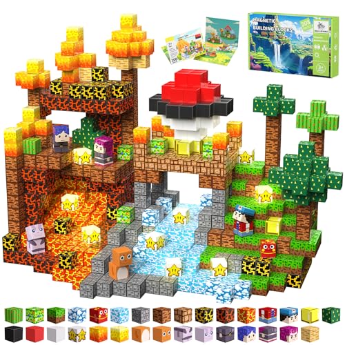208PCS Light Up Magnetic Blocks (208 Count)