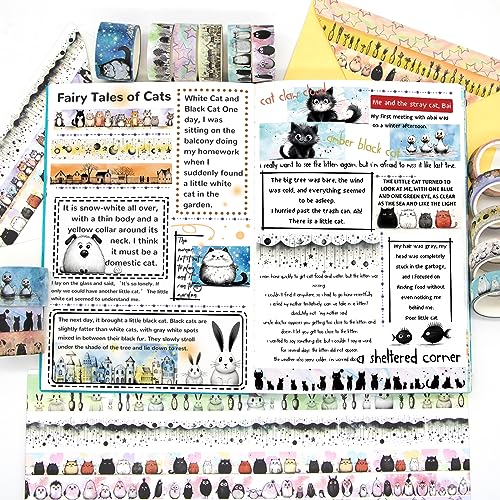 Kawaii Washi Tape Set 24 Rolls (24 Count)
