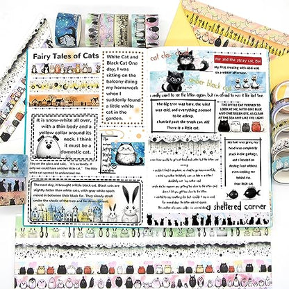 Kawaii Washi Tape Set 24 Rolls (24 Count)