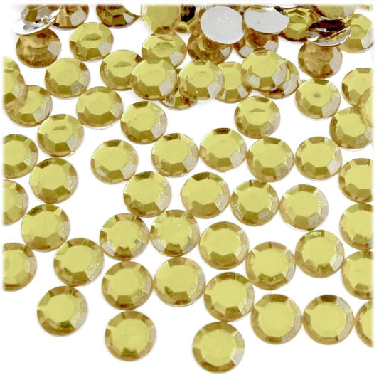 The Crafts Outlet 144pc Flatback Acrylic Rhinestones Round 10mm - Jet Black - Crafty Corner