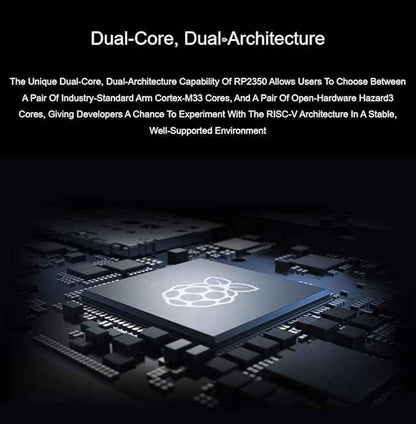 Raspbery Pi Pico 2 W Basic Kit, with Pico 2 W Microcontroller Board, Based on Official RP2350 Chip, Dual-core & Dual-Architecture Design, Supports WiFi and BLE