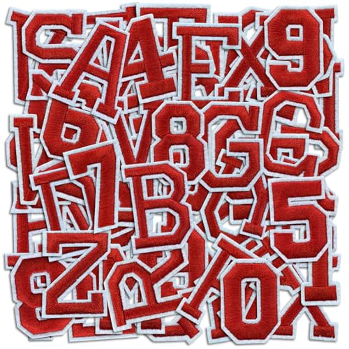 Letter and Number Iron On Patches (72 Count)