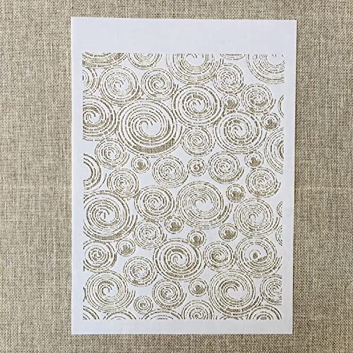 6 Pcs A4 Reusable Geometric Texture Stencils for Painting