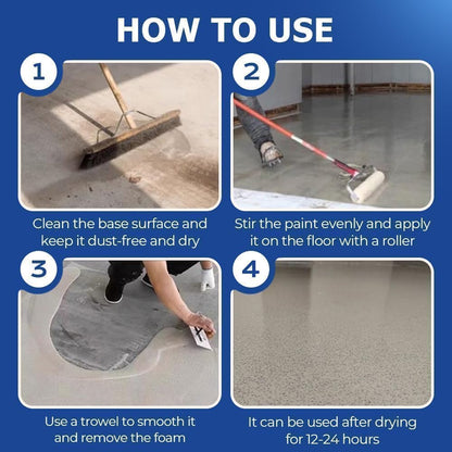 Epoxy Colored Sand Floor Paint, Epoxy Floor Paint for Concrete, High Gloss Marble Effect Coating, Waterproof Non-Slip Concrete Paints, Suitable for Indoor/Outdoor Use (Orange,640 oz/20 kg)