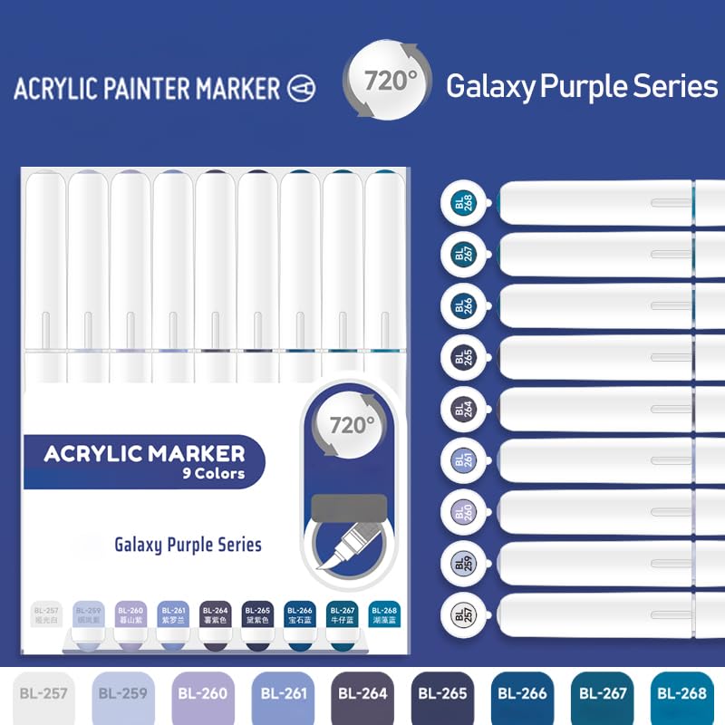 Water Based Acrylic Paint Markers (9 Count)