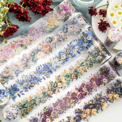 Flower PET Tape Stickers for Journaling