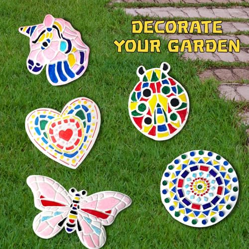 8Pcs Stepping Stones Painting Crafts Kit for Kids 4 8 6