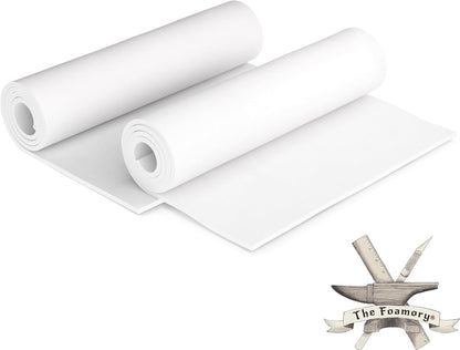 2-Pack Shape Retention EVA Cosplay Foam - 6mm Thick (White) 14x39 inch High Density EVA Craft Foam Sheets - Premium 85 kg/m3 Heat Shape Material for DIY, Comic, Con or Halloween Costumes - The Foamory
