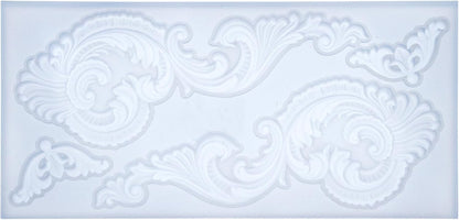 Art Molds for Polyclay Air Dry Clay Plaster Epoxy Resin Fondant Cake Decor Baroque Scrolls