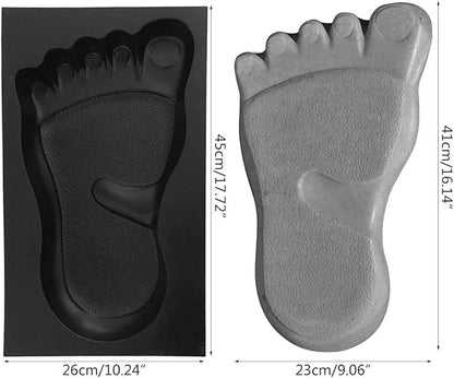 1 Pair Foot Print Stepping Concrete Stone Paving Mold Maker for Lawn Park Garden Abs