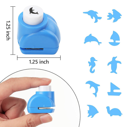LOVEINUSA 10-Piece Sea Animal Shaped Craft Punch Set for DIY Crafting, Scrapbooking, Journaling, Greeting Cards, Photo Albums, Envelope Punch Board and Festival DIY Paper Projects - Crafty Corner