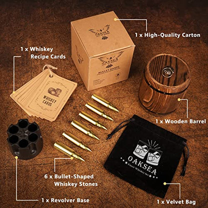 Whiskey Stones Gifts Set for Men Dad Him (720 Ounce)