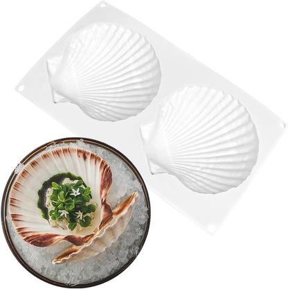 mostsom Big Sea Shell Silicone Baking Mold for Baking 3D Bakeware Chocolate Mold Cupcake Pan Cake DIY Muffin Kitchen Tool