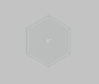 Hexagon Quilting Template Set - 6" with 1/4" Seam Allowance - Durable Acrylic Templates for Quilting, Patchwork, Crafting, & Sewing Projects - Clear Templates for Accurate Designing