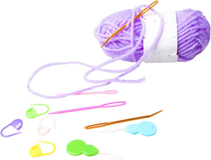 Hekisn 45Pcs Large Eye Blunt Yarn Needles kit, Assorted Sizes Bent Tapestry Darning Needle, Sewing Needles with Needle Threaders & Stitch Markers for Knitting Crochet (Green&White)