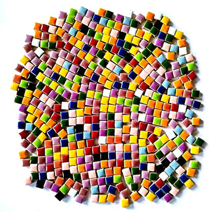 500g 1.1lb Random Color Ceramics Mosaic Tiles (16 Ounce)