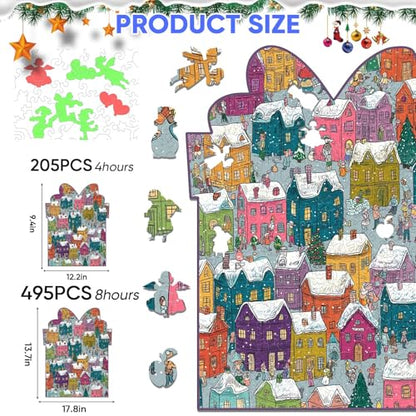 Winter Wooden Puzzles for Adults and Kids