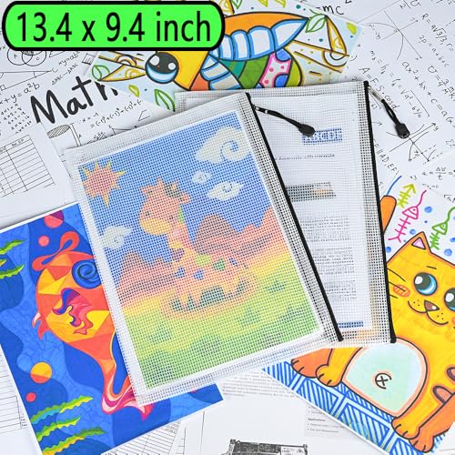 10 Pcs Zipper File Bags