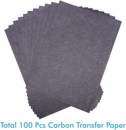 Selizo 100 Sheets Black Carbon Transfer Tracing Paper for Wood, Paper, Canvas and Other Art Surfaces (9 x 13 Inches)