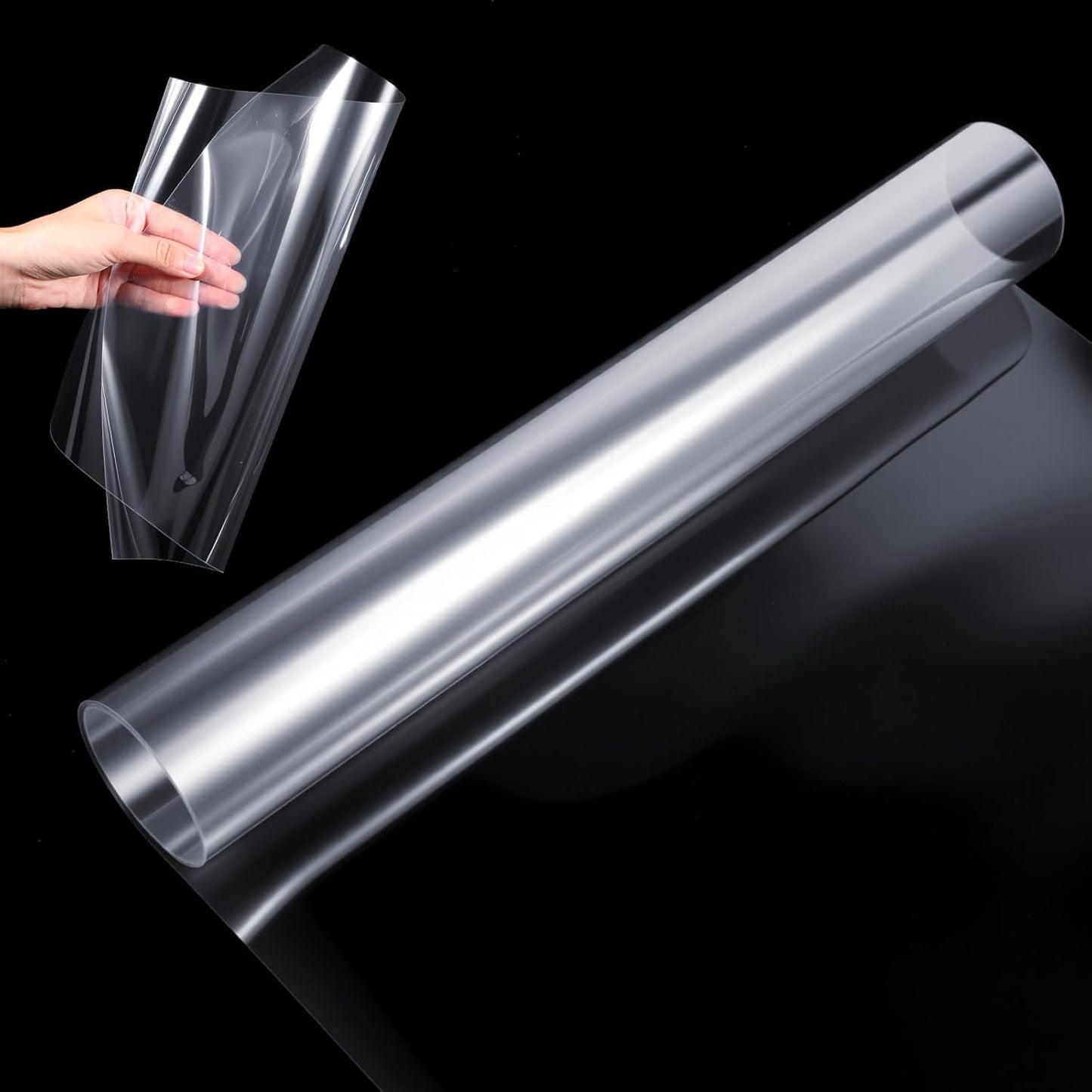 4 Mil 12inchs x 40ft Rolls Blank Stencil Sheets, Clear PET Acetate Mylar Template Material Transparency for Vinyl Silhouette Cutting Machines, Reusable Craft Projects