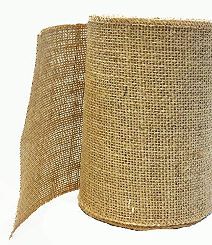 3 Pack Burlap Fabric Ribbon Natural Roll DIY (45 Foot)