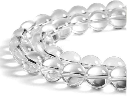 90pcs Adabele Natural Grade A Clear Crystal White Quartz Healing Gemstone 8mm Round Loose Beads Gem Stone Spacer for DIY Craft Jewelry Making GE1-8