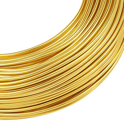 114 Feet 10 Gauge Aluminum Wire Gold Bendable Metal Craft Wire for Beading Jewelry Craft Making (144 Foot)
