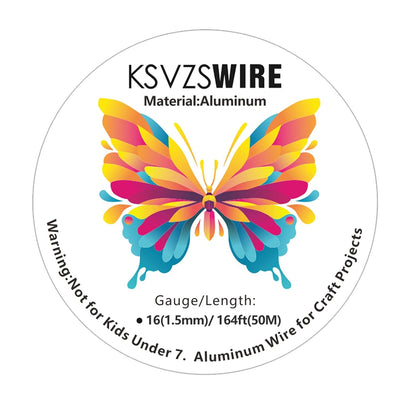 16 Gauge(1.5mm) Aluminum Wire 164 Feet(50 M) KSVZS Bendable Metal Wire for Crafts, Sculpting, Armature, Jewelry Making【3-in-1】+18 Gauge(1.0 mm) 32.8 Ft(10 M)+1 Plier(Champagne Gold)