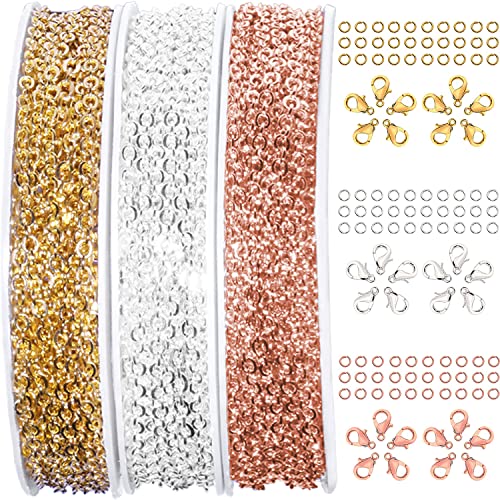 30ft Jewelry Making Chains Bulk 2mm Necklace Chains