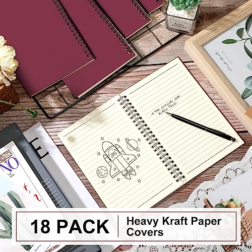 18 Pcs Spiral Notebooks