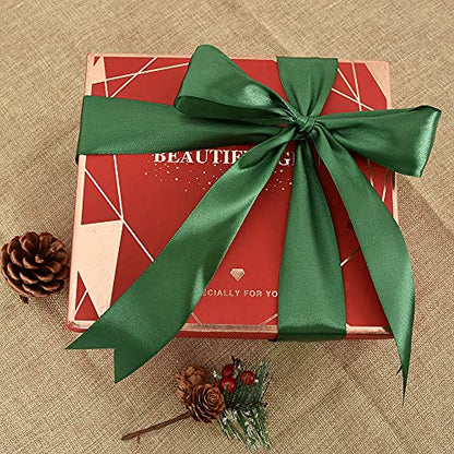 100 Yard Dark Green Satin Ribbon 1 (300 Foot)