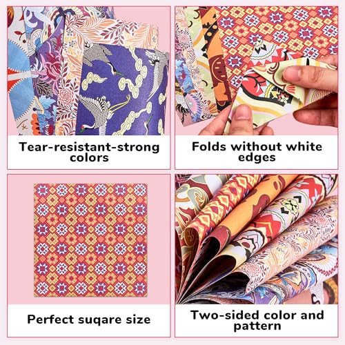 Ethnic Patterned Origami Paper (50 Count)
