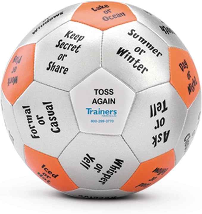 Trainers Warehouse 6" Thumball Collection, 32 Prompts for Conversation, Team Building, Relationship and Training