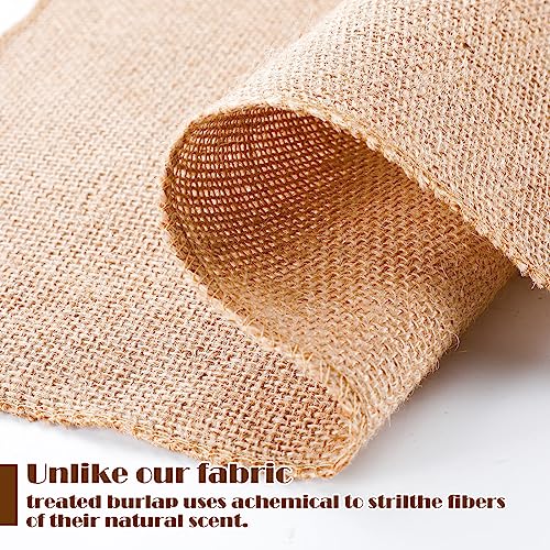 5 Pcs Burlap Squares Multipurpose Natural Burlap Placemats Bulk for Farmhouse Home Party Wedding Table Cover Centerpieces Craft Supplies (5 Count)