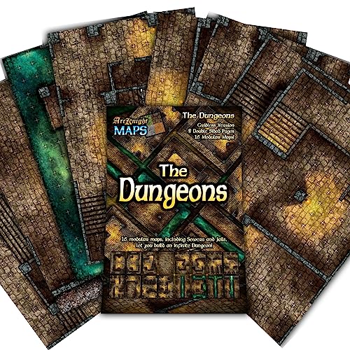 The Dungeons Roleplaying Battlemaps; 16 Modular RPG Maps in 8 Double