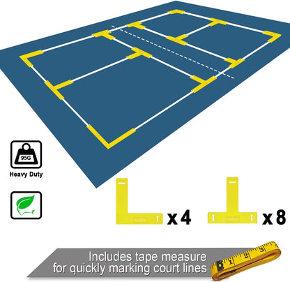 Zdgao Pickleball Set with Net for Driveway, 22 FT Regulation Size Pickle Ball Net Set with Pickleballs, Court Markers and Carry Bag, Steady Metal Frame for Outdoor, Indoor Court