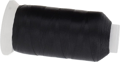Mandala Crafts Black and White Heavy Duty Thread - 6000 Yds Tex 90 Thread - Bonded Polyester Thread Outdoor Marine Upholstery Threads