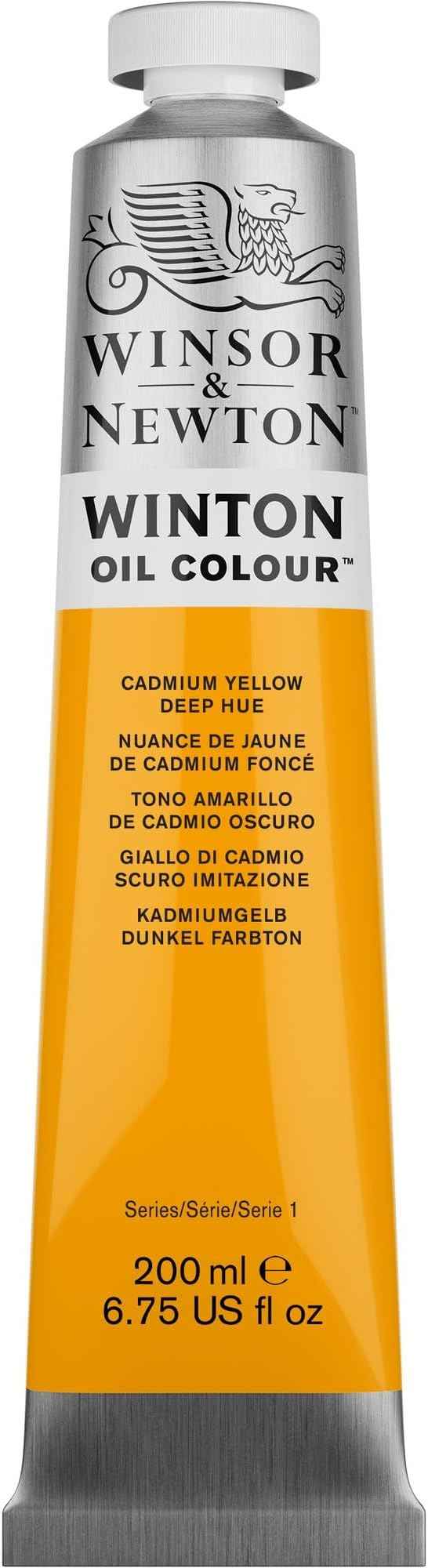 Winsor & Newton Winton Oil Color, 200ml (6.75-oz) Tube, Cadmium Yellow Deep Hue