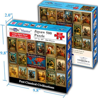 Colorful Post Classical Civilization 500 Pieces Large Format Jigsaw Puzzle