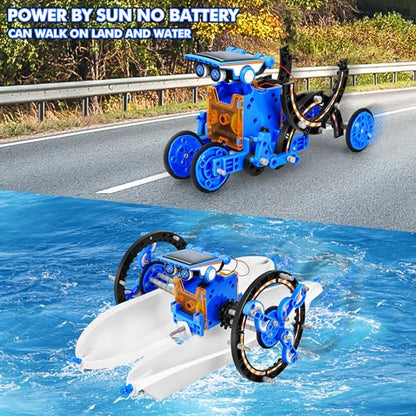 STEM 13-in-1 Education Solar Power Robots Toys for Boys Age 8+ , Educational Toy DIY Science Kits for Kids, Building Experiment Robotics Set Birthday Gifts for 8+ years old boys and girls . (13 Count)