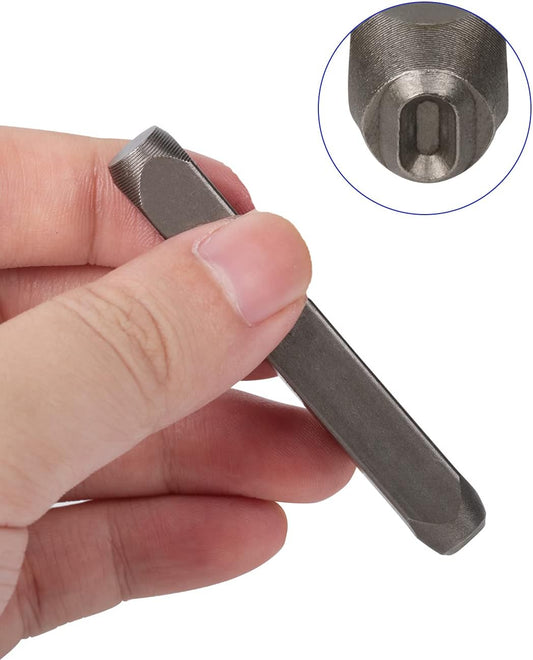 YKLP 1/4" Metal Number Stamps Set, 6mm Steel Number Punch DIY Tool for Leather, Brass, Aluminum, Mild Steel 9Pcs(0-9)