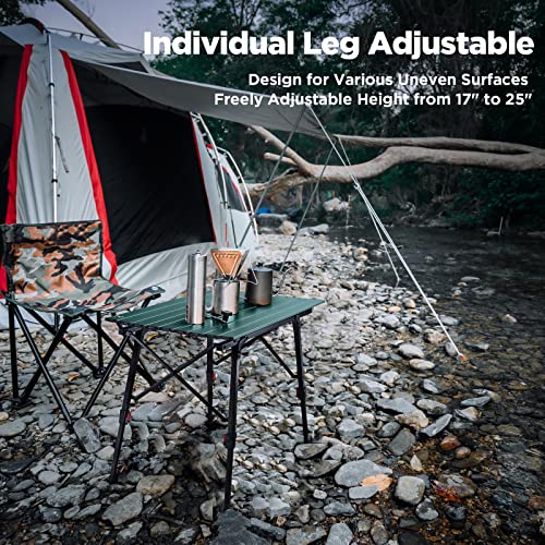 Portable Camping Table with Adjustable Legs