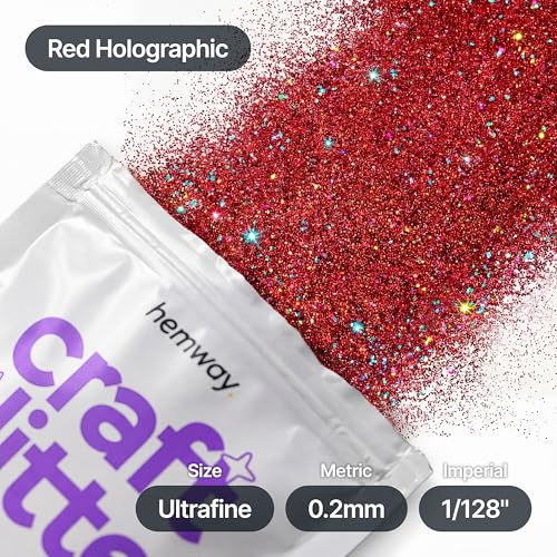Craft Glitter Red Holographic 100g Ultrafine Glitter (3.5 Ounce)