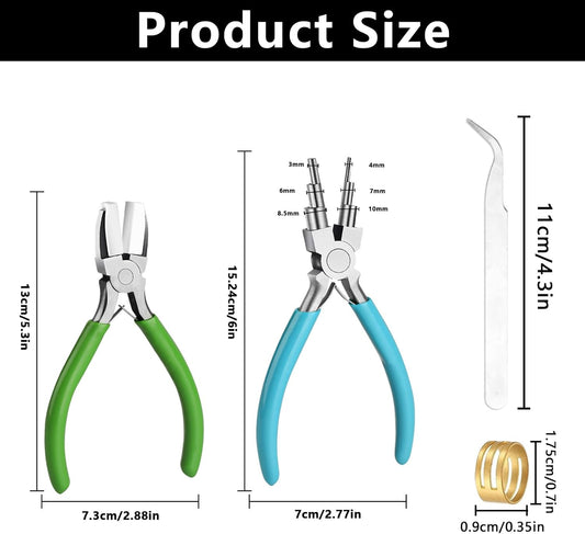 2 Pieces 6 in 1 Jewelry Pliers Jewelry Making Tool Bail Making Pliers wire bending pliers Wire Bending for Beading Looping Shaping Wire DIY Crafts,Bending Jewelry Makings Looping Crafts - Crafty Corner
