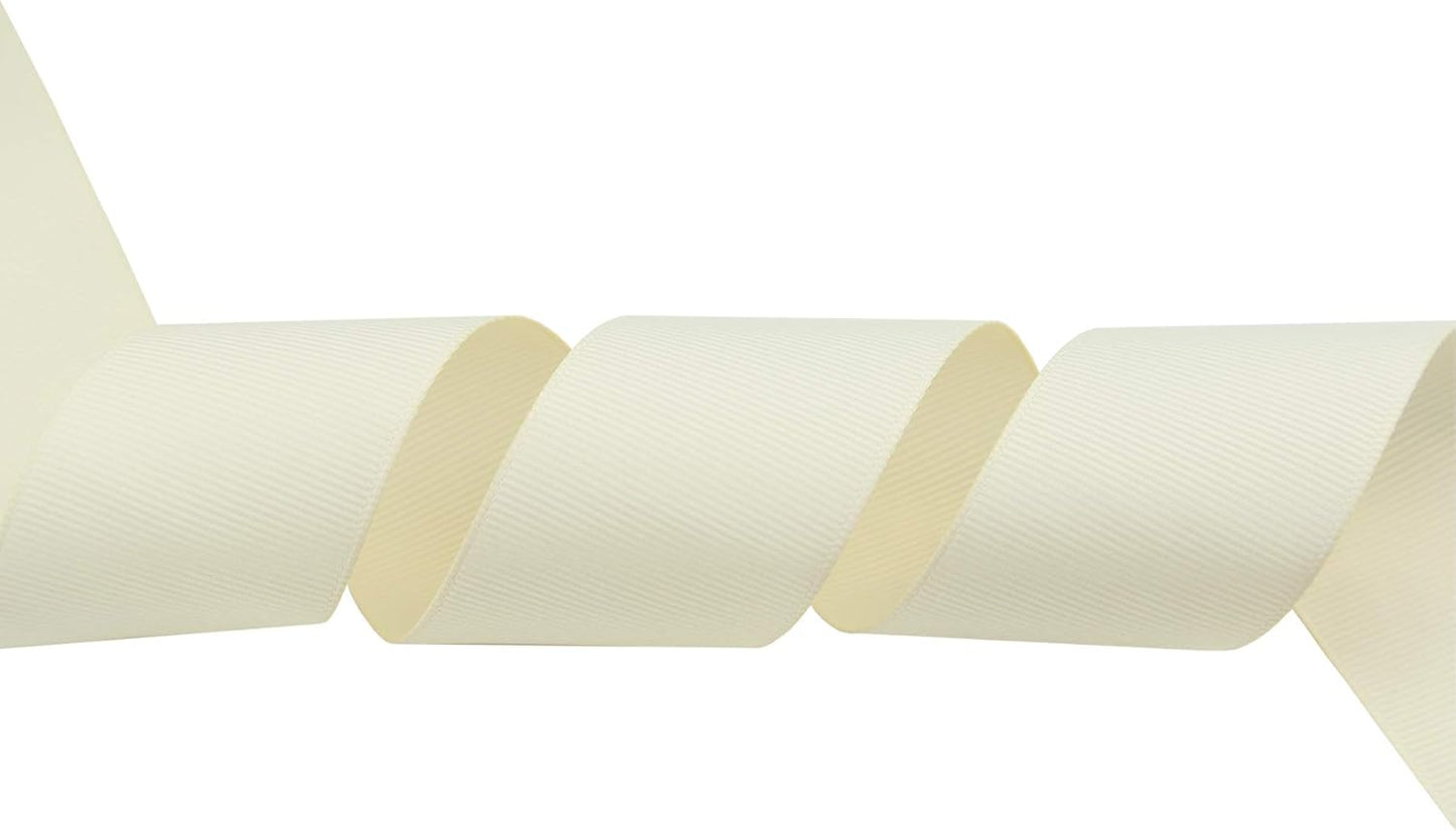 ITIsparkle 11/2" Inch Grosgrain Ribbon 25 Yards-Roll Set for Gift Wrapping Cake Decoration Party Favor Hair Braids Hair Bow Baby Shower Decoration Floral Arrangement Craft Supplies, Ivory Ribbon - Crafty Corner